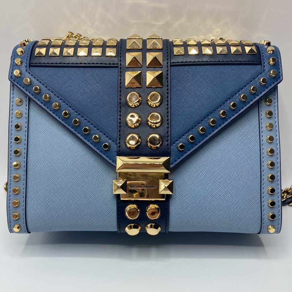 MICHAEL KORS STUDDED WHITNEY LG SHOULDER B…